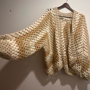 Granny Square Crochet Oversized Cardigan